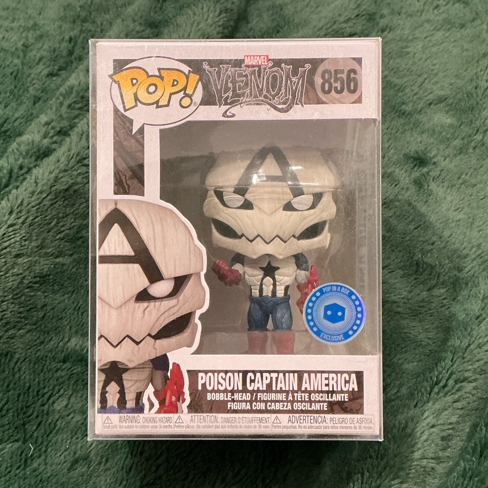 Funko Venom Poison Captain America Pop! Vinyl - White, Black, Blue, Red